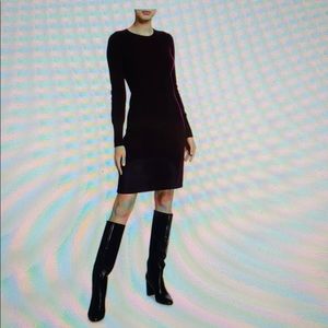 Neumann Marcus Classic Cashmere Crewneck Dress